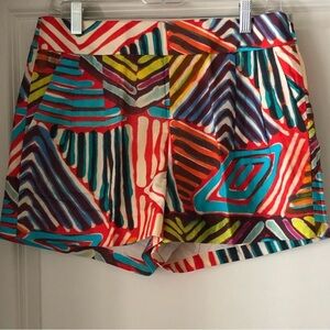 J Crew Multi-color Geo Brushstrokes Shorts